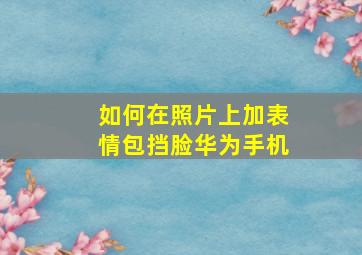 如何在照片上加表情包挡脸华为手机