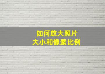 如何放大照片大小和像素比例