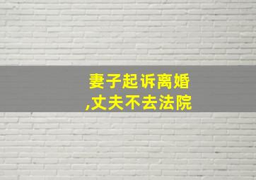 妻子起诉离婚,丈夫不去法院