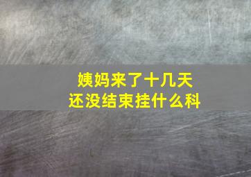 姨妈来了十几天还没结束挂什么科