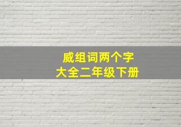 威组词两个字大全二年级下册