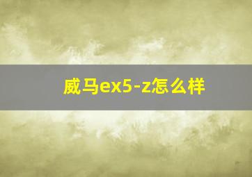 威马ex5-z怎么样