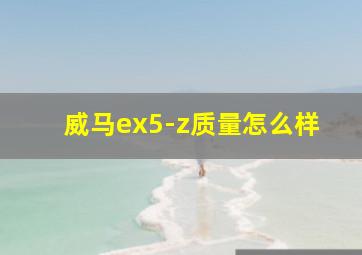 威马ex5-z质量怎么样