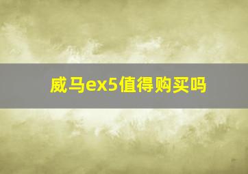 威马ex5值得购买吗