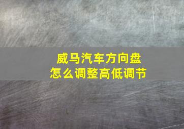 威马汽车方向盘怎么调整高低调节