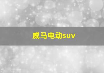 威马电动suv