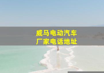 威马电动汽车厂家电话地址