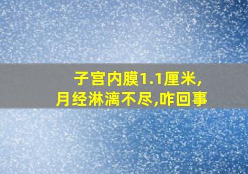 子宫内膜1.1厘米,月经淋漓不尽,咋回事