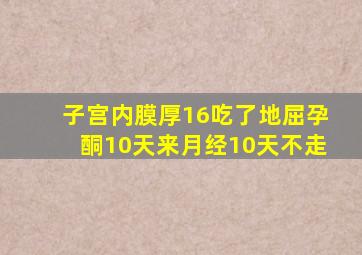 子宫内膜厚16吃了地屈孕酮10天来月经10天不走