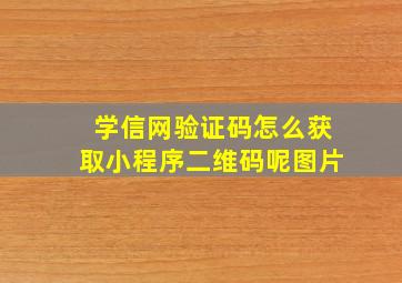 学信网验证码怎么获取小程序二维码呢图片