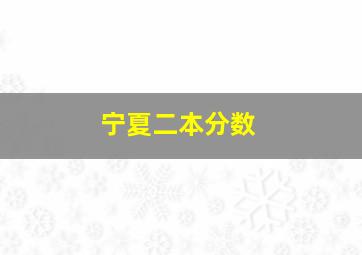 宁夏二本分数