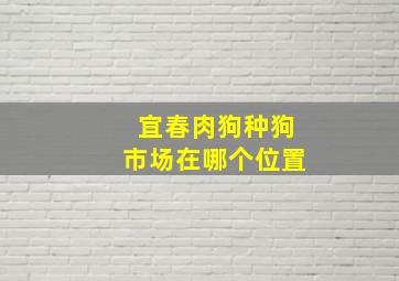 宜春肉狗种狗市场在哪个位置