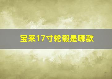 宝来17寸轮毂是哪款