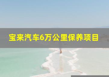 宝来汽车6万公里保养项目