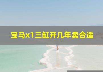 宝马x1三缸开几年卖合适