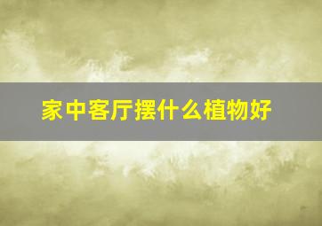 家中客厅摆什么植物好