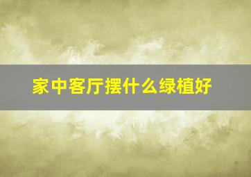 家中客厅摆什么绿植好