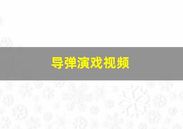 导弹演戏视频