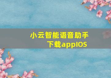 小云智能语音助手下载appIOS