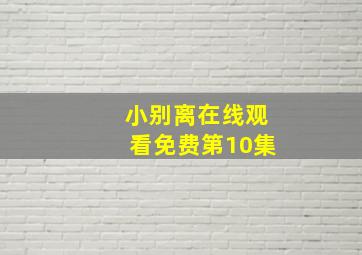 小别离在线观看免费第10集