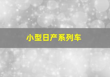 小型日产系列车