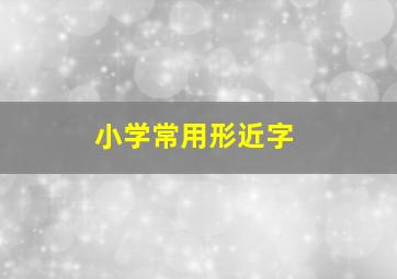 小学常用形近字