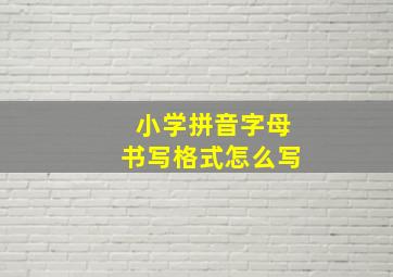 小学拼音字母书写格式怎么写