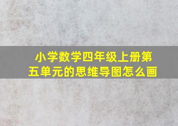 小学数学四年级上册第五单元的思维导图怎么画