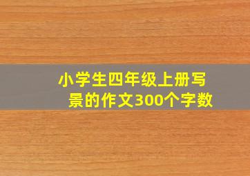 小学生四年级上册写景的作文300个字数