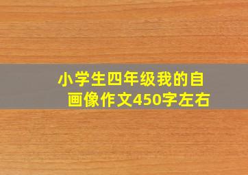 小学生四年级我的自画像作文450字左右