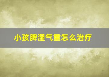 小孩脾湿气重怎么治疗