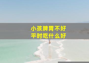 小孩脾胃不好平时吃什么好