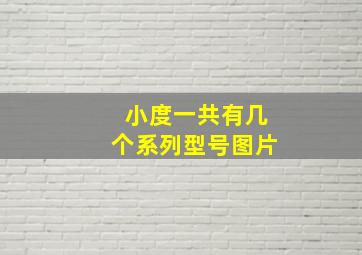 小度一共有几个系列型号图片