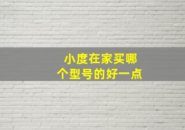 小度在家买哪个型号的好一点