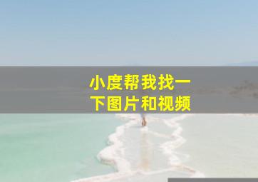 小度帮我找一下图片和视频