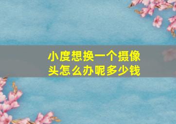 小度想换一个摄像头怎么办呢多少钱