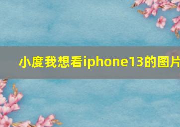 小度我想看iphone13的图片