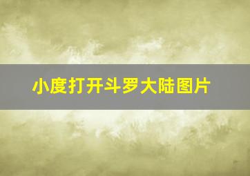 小度打开斗罗大陆图片