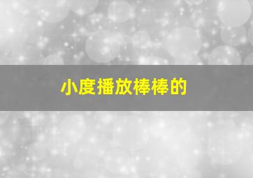 小度播放棒棒的