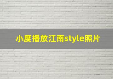 小度播放江南style照片