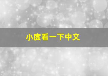 小度看一下中文