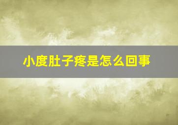 小度肚子疼是怎么回事