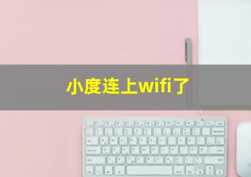 小度连上wifi了