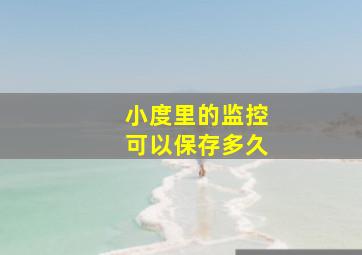 小度里的监控可以保存多久