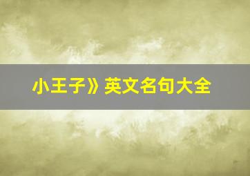 小王子》英文名句大全