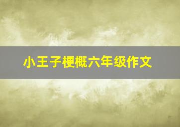 小王子梗概六年级作文