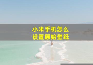 小米手机怎么设置原始壁纸