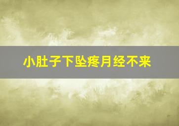 小肚子下坠疼月经不来