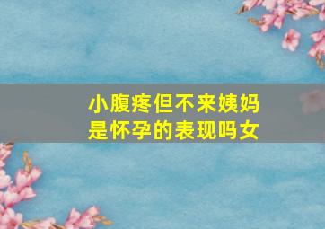 小腹疼但不来姨妈是怀孕的表现吗女