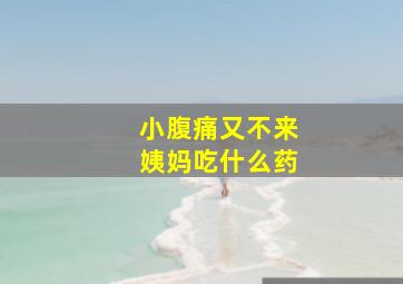 小腹痛又不来姨妈吃什么药